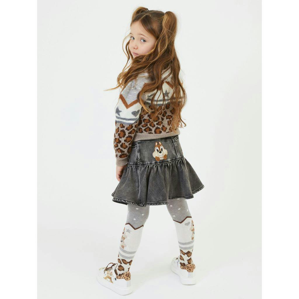 Black Disney Denim Skirt