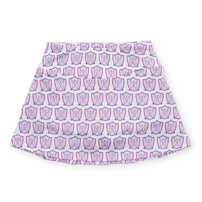 Margot Girls' Performance Skirt by LH Sport Golf Crest Pink