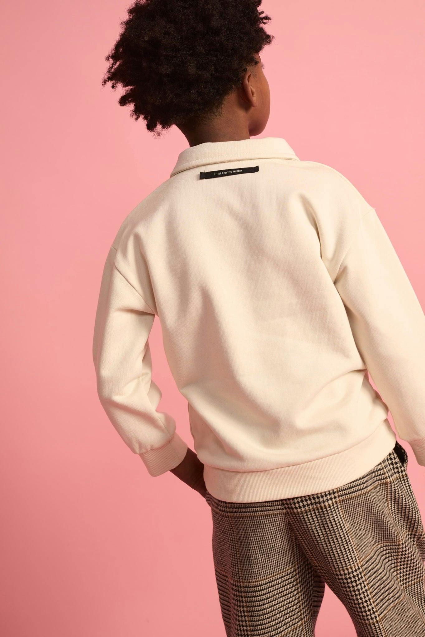Fleece Polo Cream
