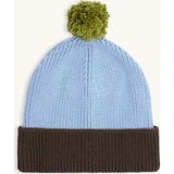 children's cotton beanie - blue & brown