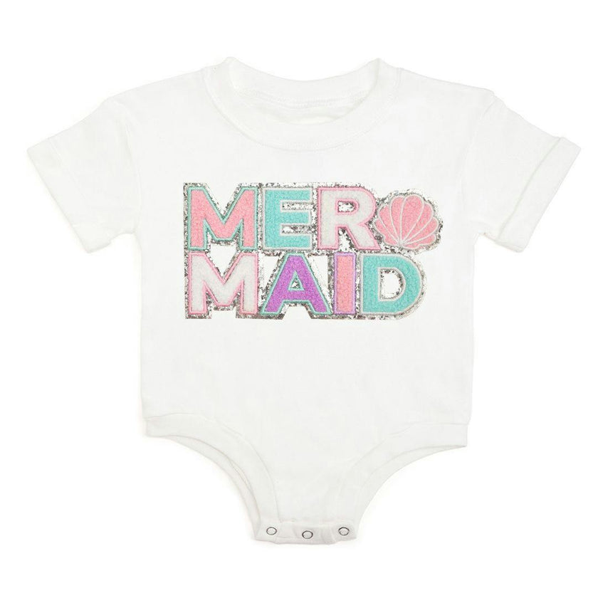 Mermaid Patch Short Sleeve Romper