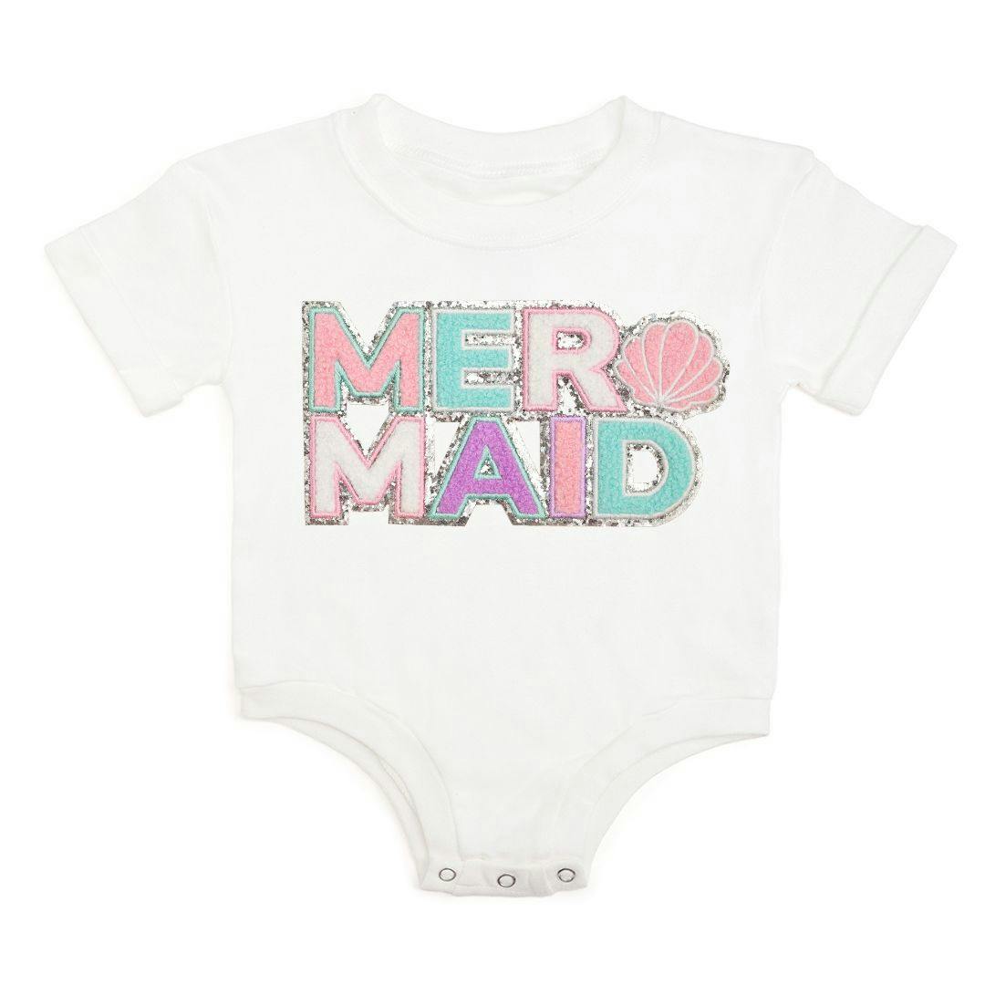 Mermaid Patch Short Sleeve Romper