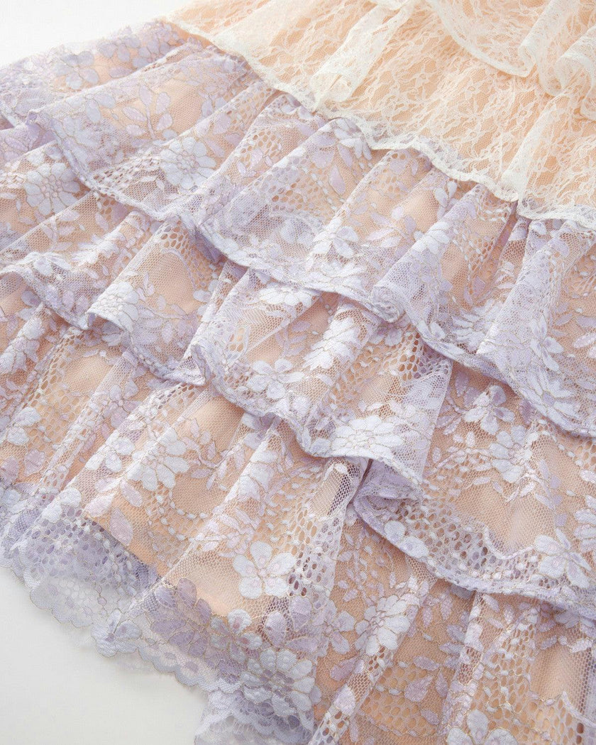 Tanya Lace Frill Maxi Dress