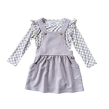 Girls Jumper Set in Lavender Cloud Checkered
