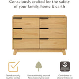 Hudson 6-Drawer Assembled Double Dresser