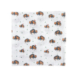 Cotton Muslin Swaddle Blanket - Bison