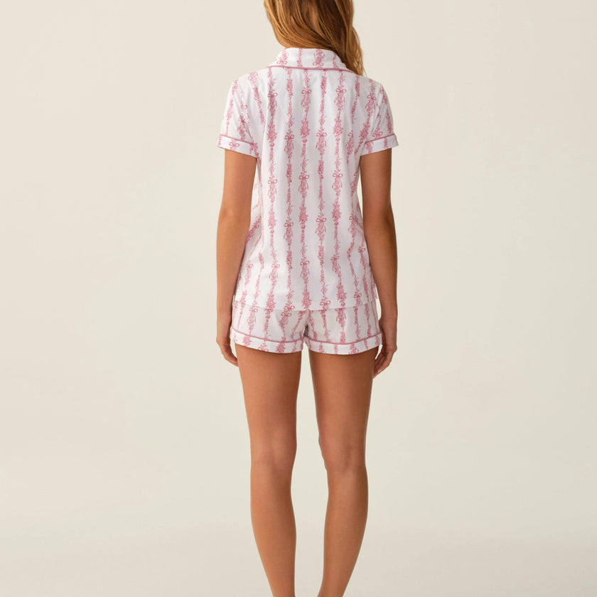 The Poppy Pima Short Set in Pink Mayfair Toile
