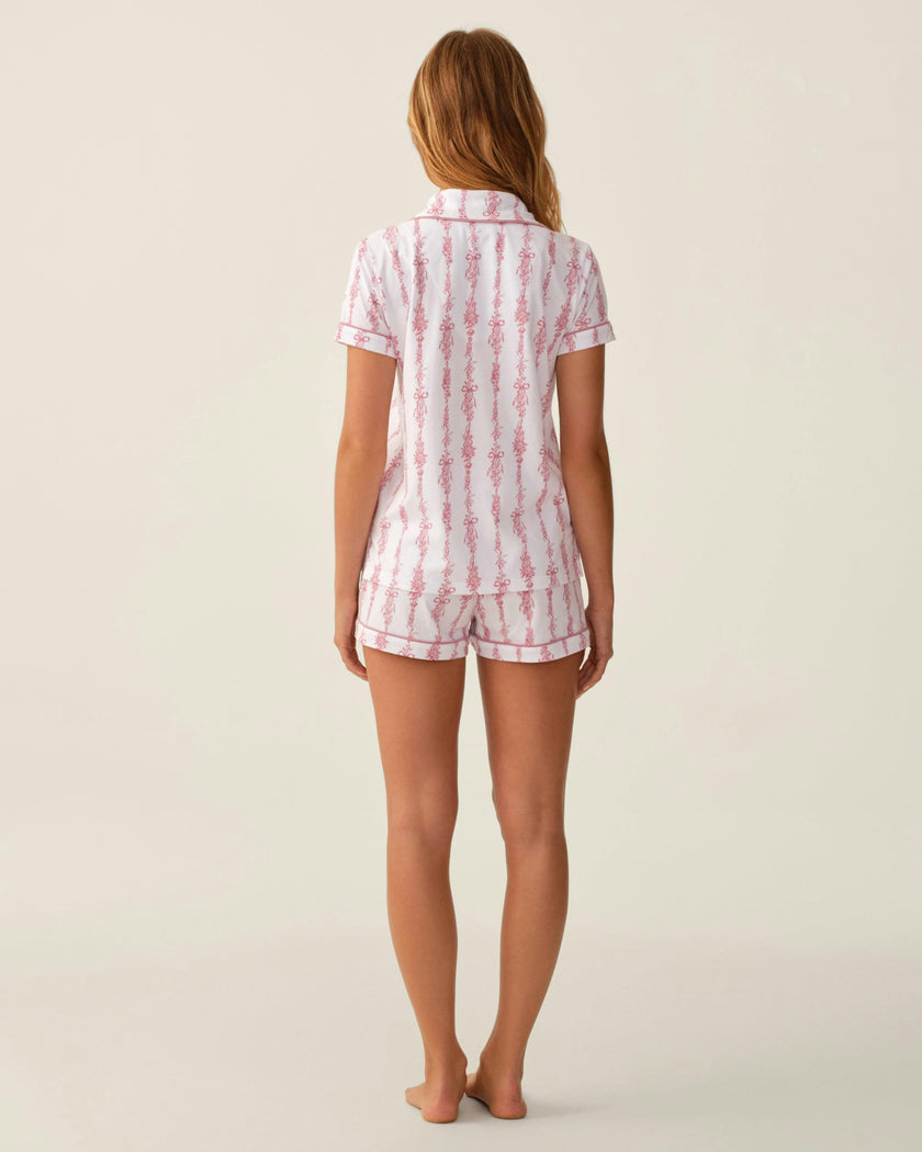 The Poppy Pima Short Set in Pink Mayfair Toile