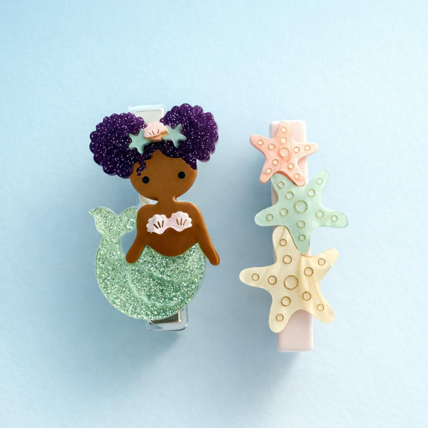 Mermaid & Stars Hair Clips -SUM