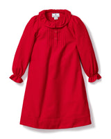Girl's Flannel Victoria Nightgown in Red