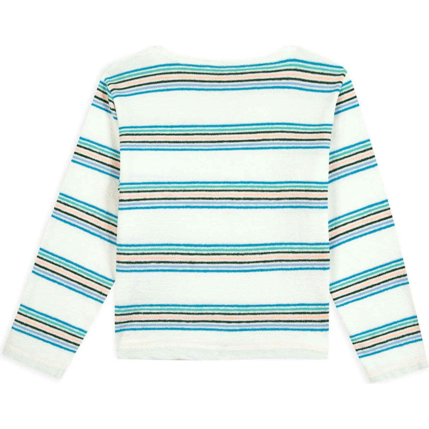 BONTON Rainbow Stripe T-Shirt - Ecru Bonton