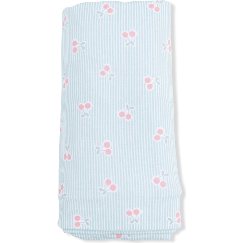 Tiny Cherry Stripe - Swaddle Blanket