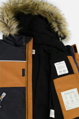 Two Piece Discover Snowsuit Black Brown and Blue