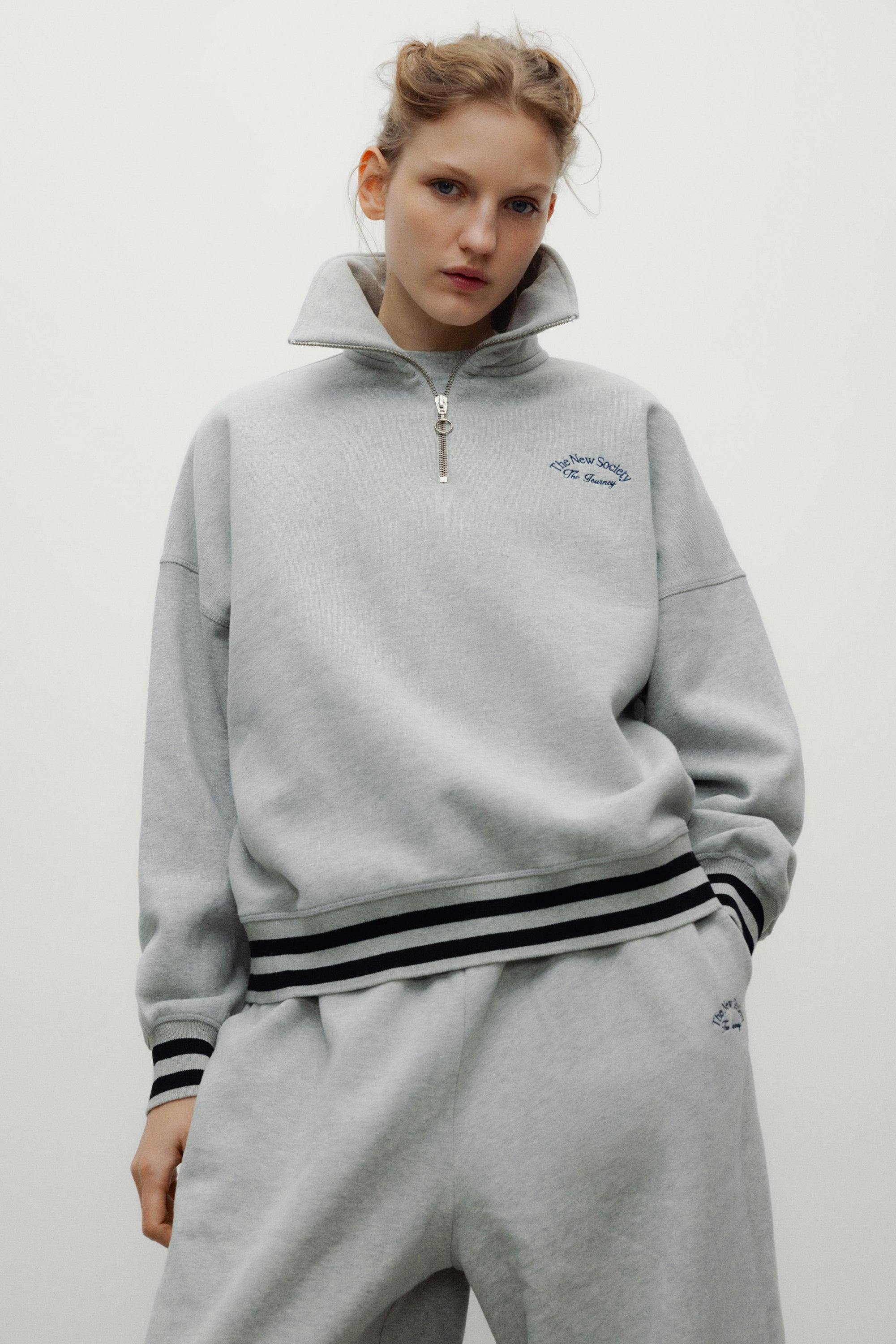 Mochi Woman Polo Light Grey Melange