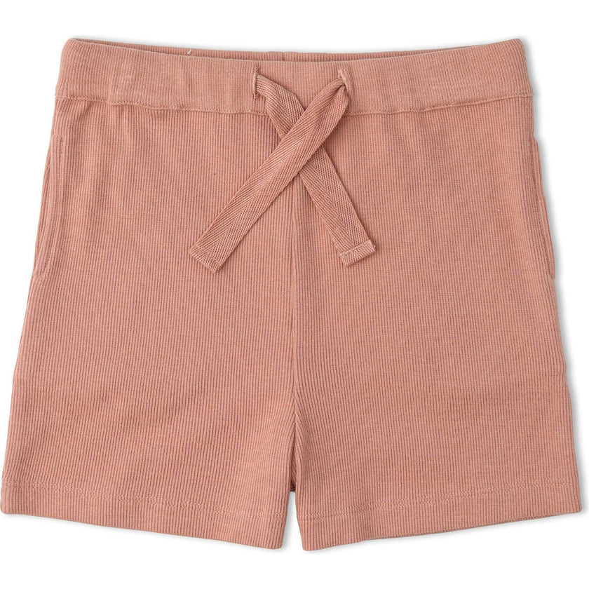 Organic Collar Tee & Shorts Set - Terra Stripes
