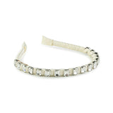 Halo Luxe Crystal Satin Headband - Ivory