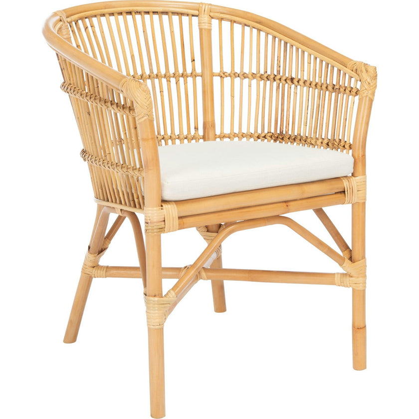 Olivia Rattan Accent Chair with Cushion
