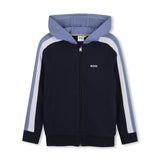 Navy & Blue Color-Block Tracksuit