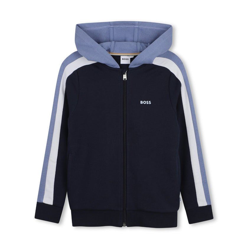 Navy & Blue Color-Block Tracksuit