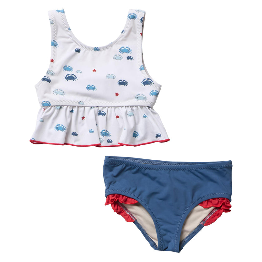 Girls Palmer Tankini - Small Crabs