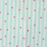 Girls Pink Buttondown Pajama Set |Striped Hearts