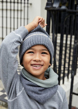 The Cashmere Grey Green Reversible Snood