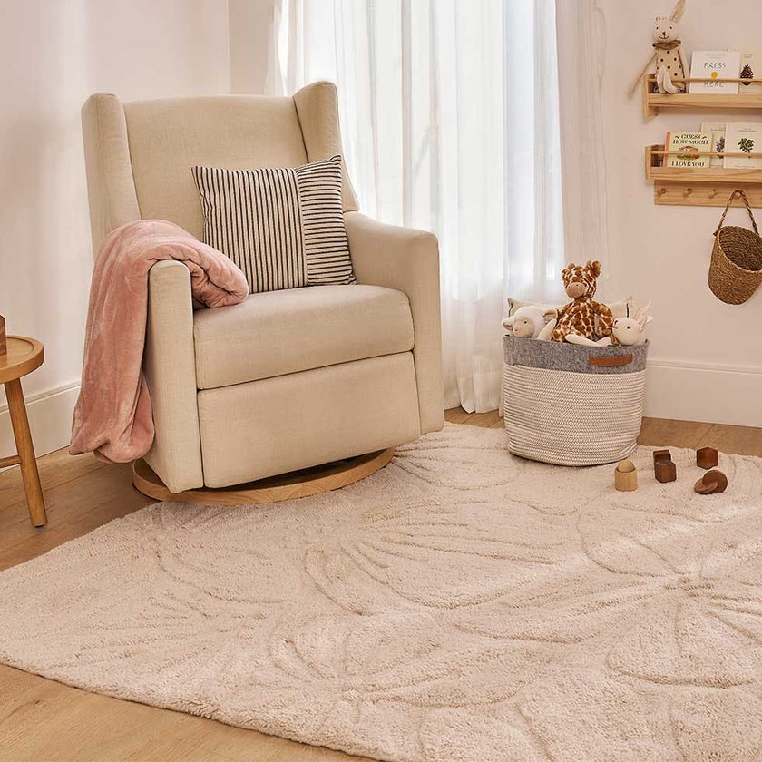 Floral Field Washable Wool Area Rug