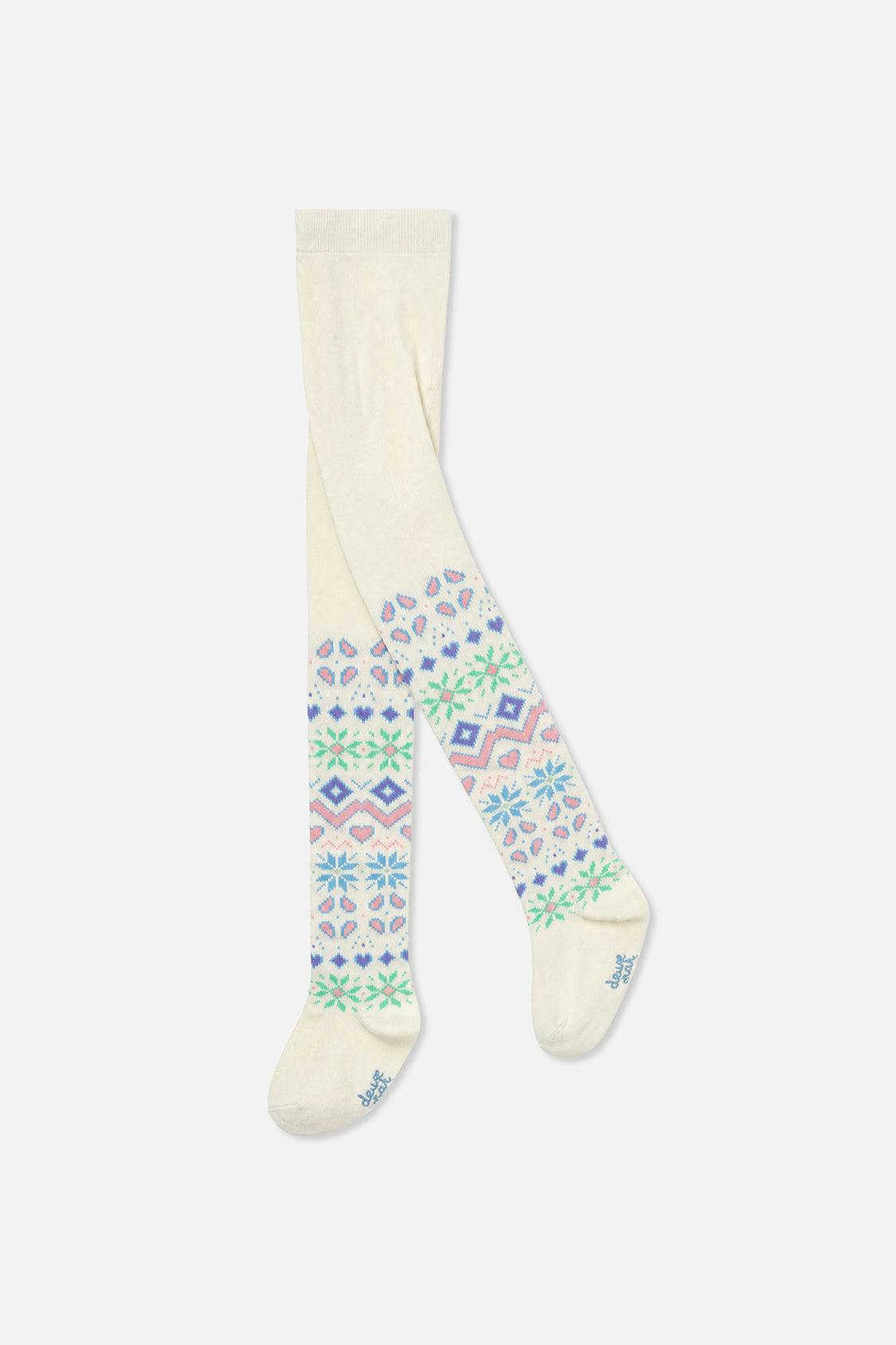 Tights Beige And Multicolored