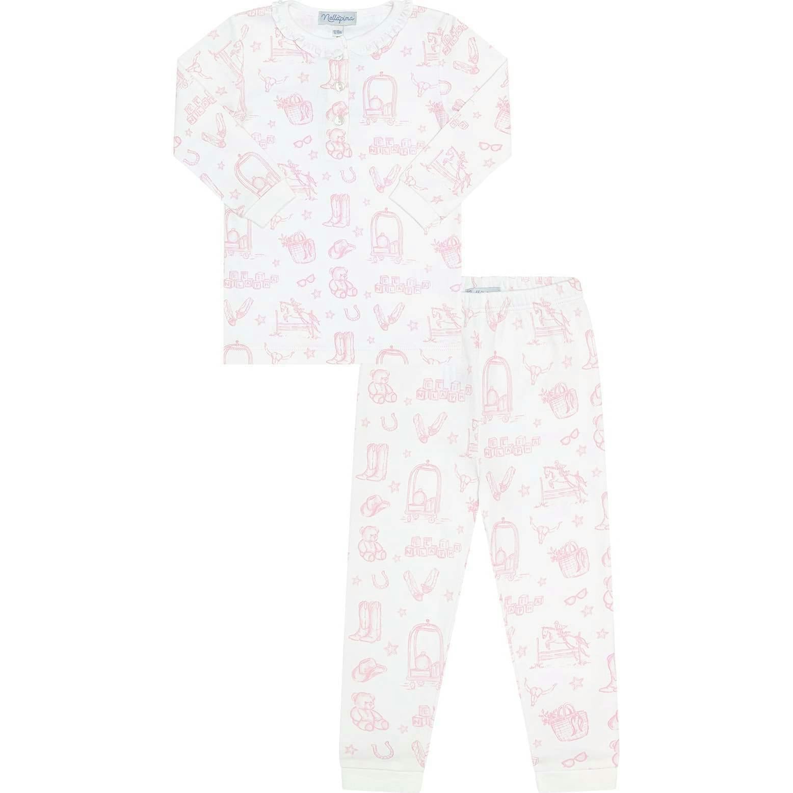 Pink Lone Star Toile Pajamas