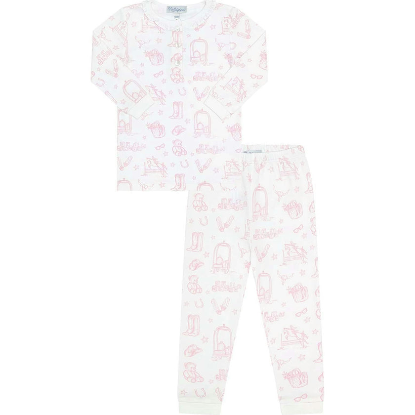 Pink Lone Star Toile Pajamas