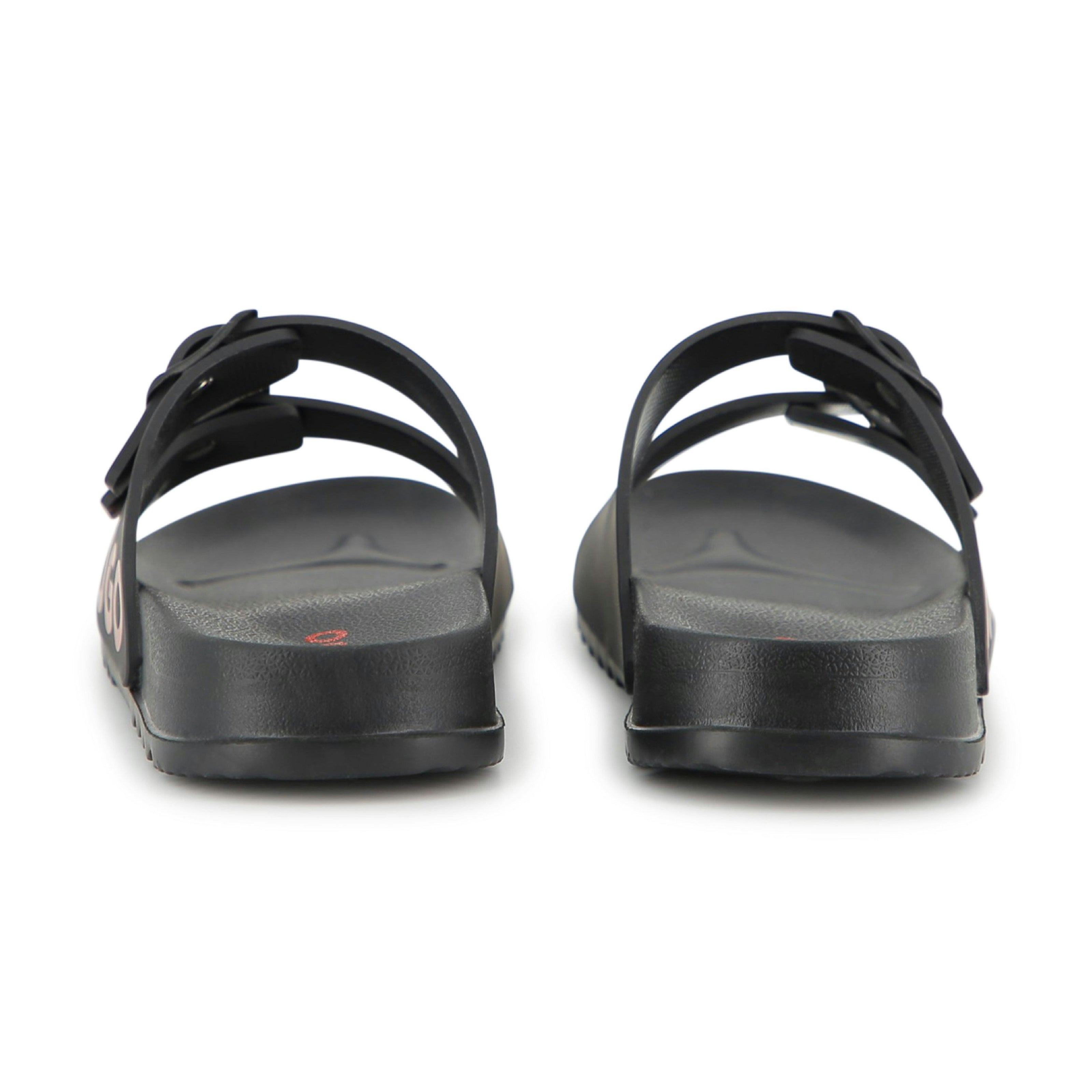 Boys Black Logo Sliders