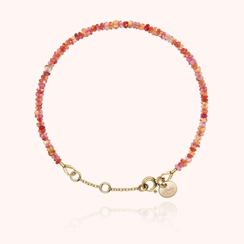 Women's Beaded Bracelet, Sapphire Rouge