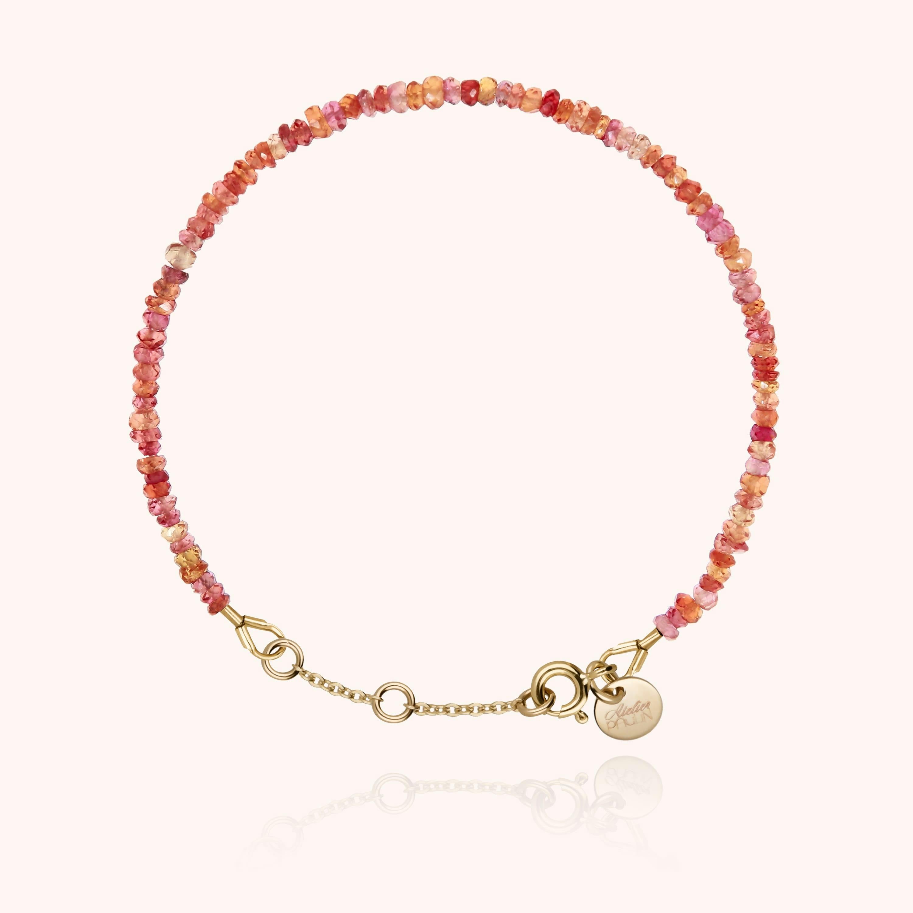 Women's Beaded Bracelet, Sapphire Rouge