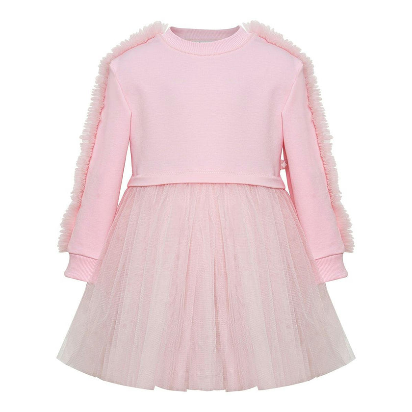 Pink Poppy Sweatshirt Tutu Dress