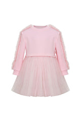 Pink Poppy Sweatshirt Tutu Dress