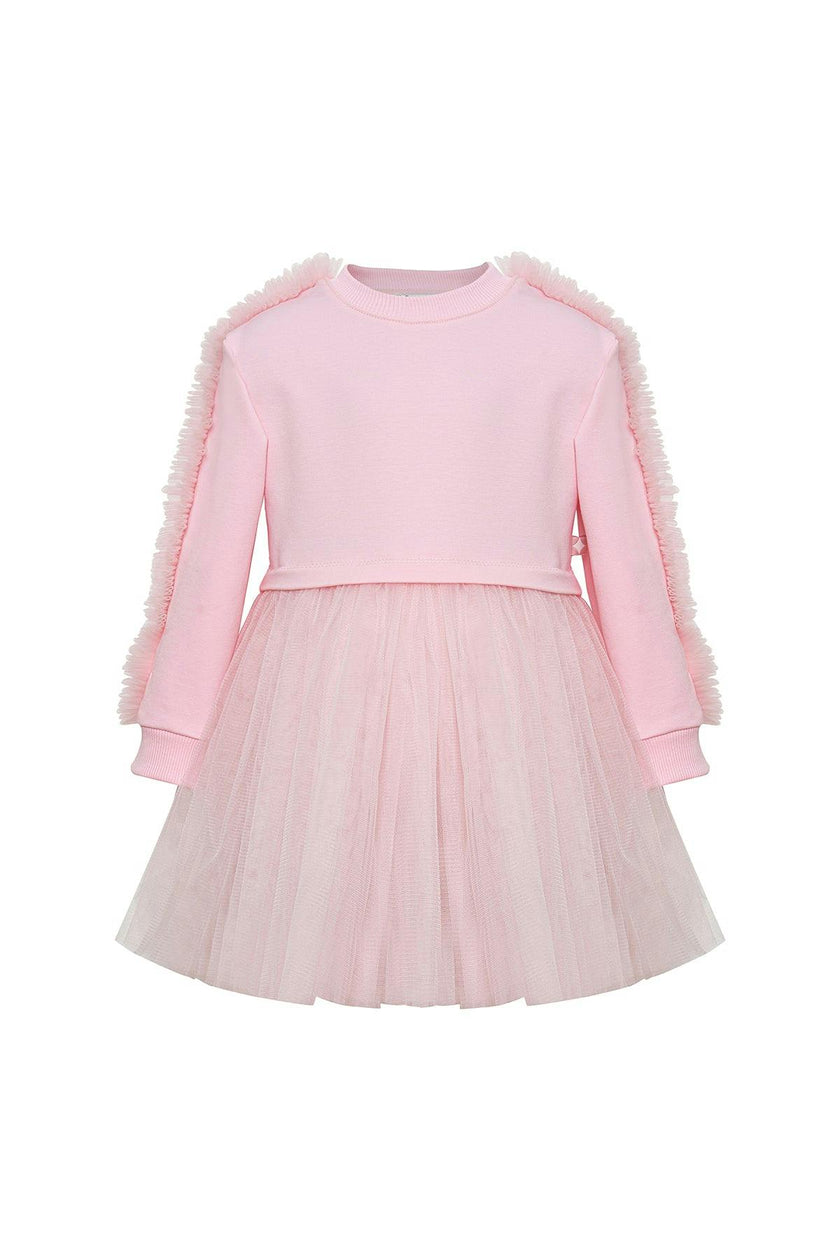 Pink Poppy Sweatshirt Tutu Dress