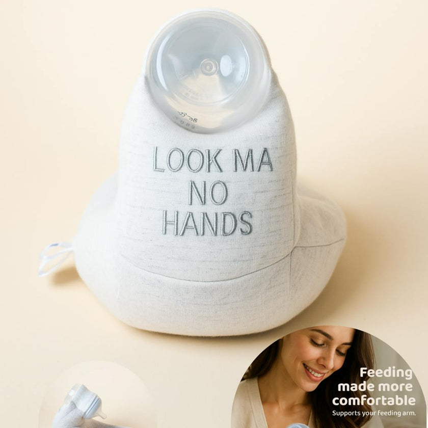 Baby Bottle Pillow Holder for Parents - "Look Ma No Hands"