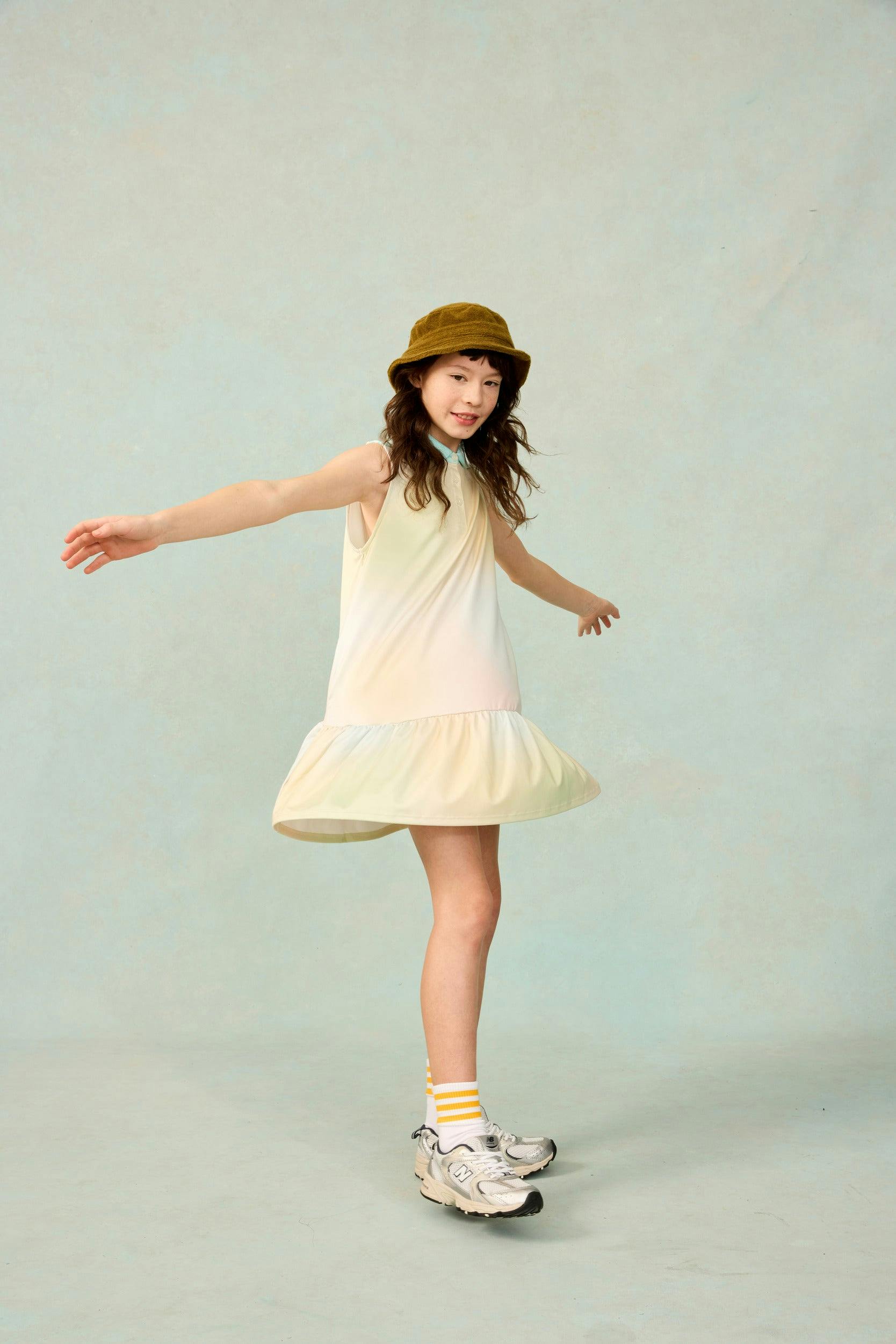 Sleeveless Performance Play Polo Dress in Soft Rainbow