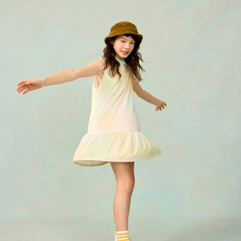 Sleeveless Performance Play Polo Dress in Soft Rainbow