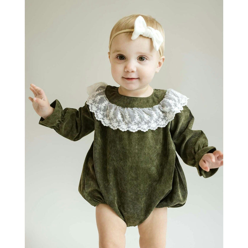 Lace Collar Bubble Romper