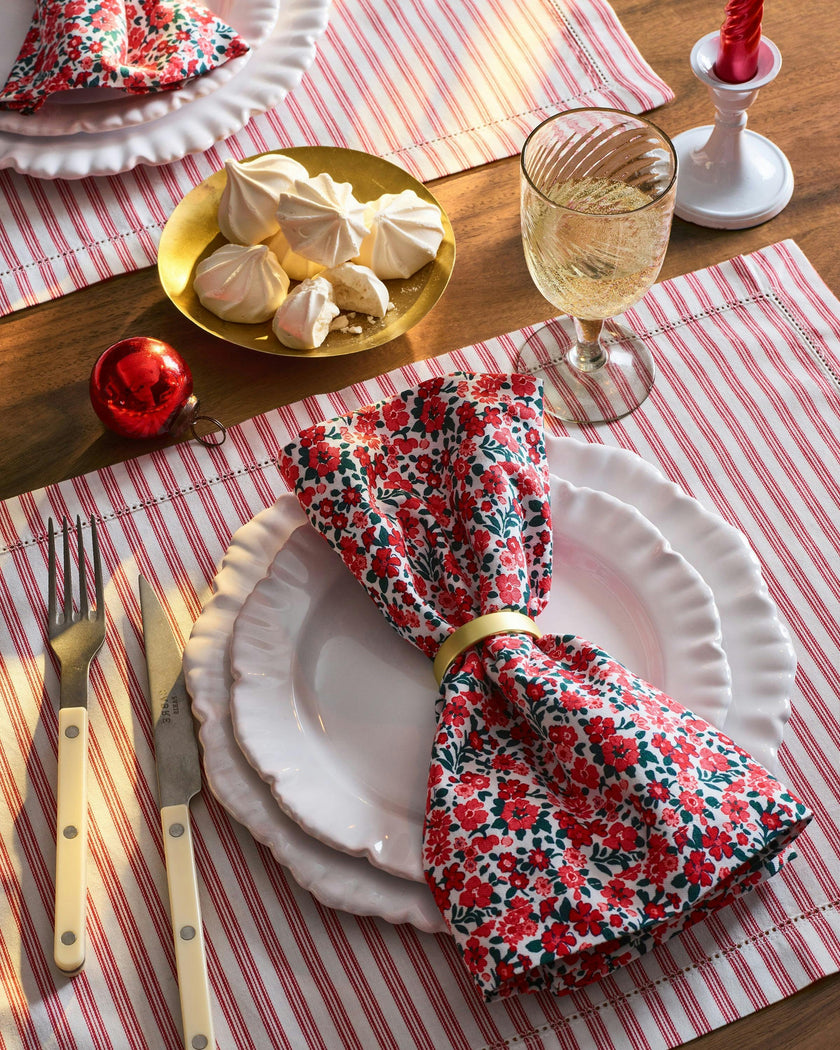 Antique Red Ticking Placemats