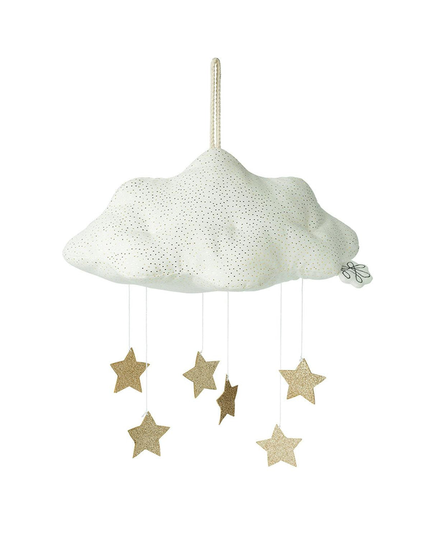 PICCA LOULOU CLOUD Corduroy White with stars  13"
