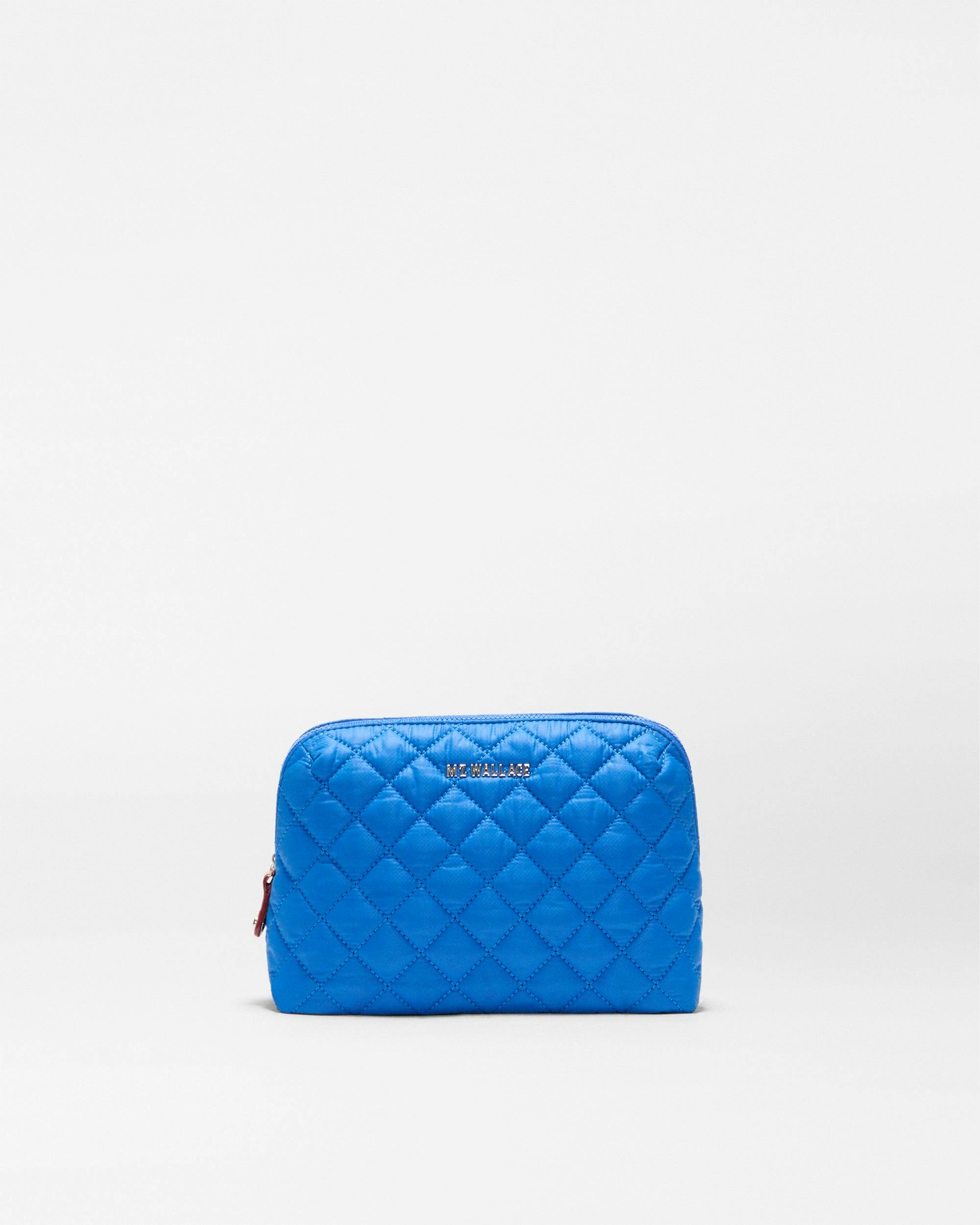 Surf Blue Medium Double Zip Cosmetic