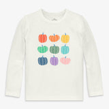 Kids long sleeve rainbow pumpkin tee