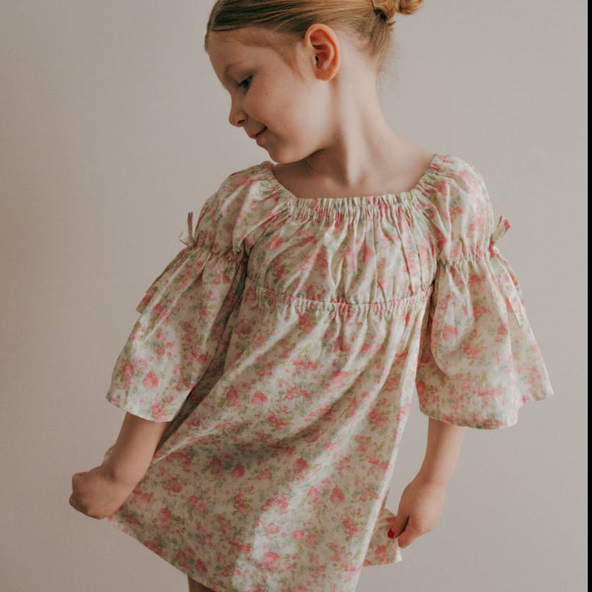 Kennedi Bell Sleeve Dress |Pink Blossom