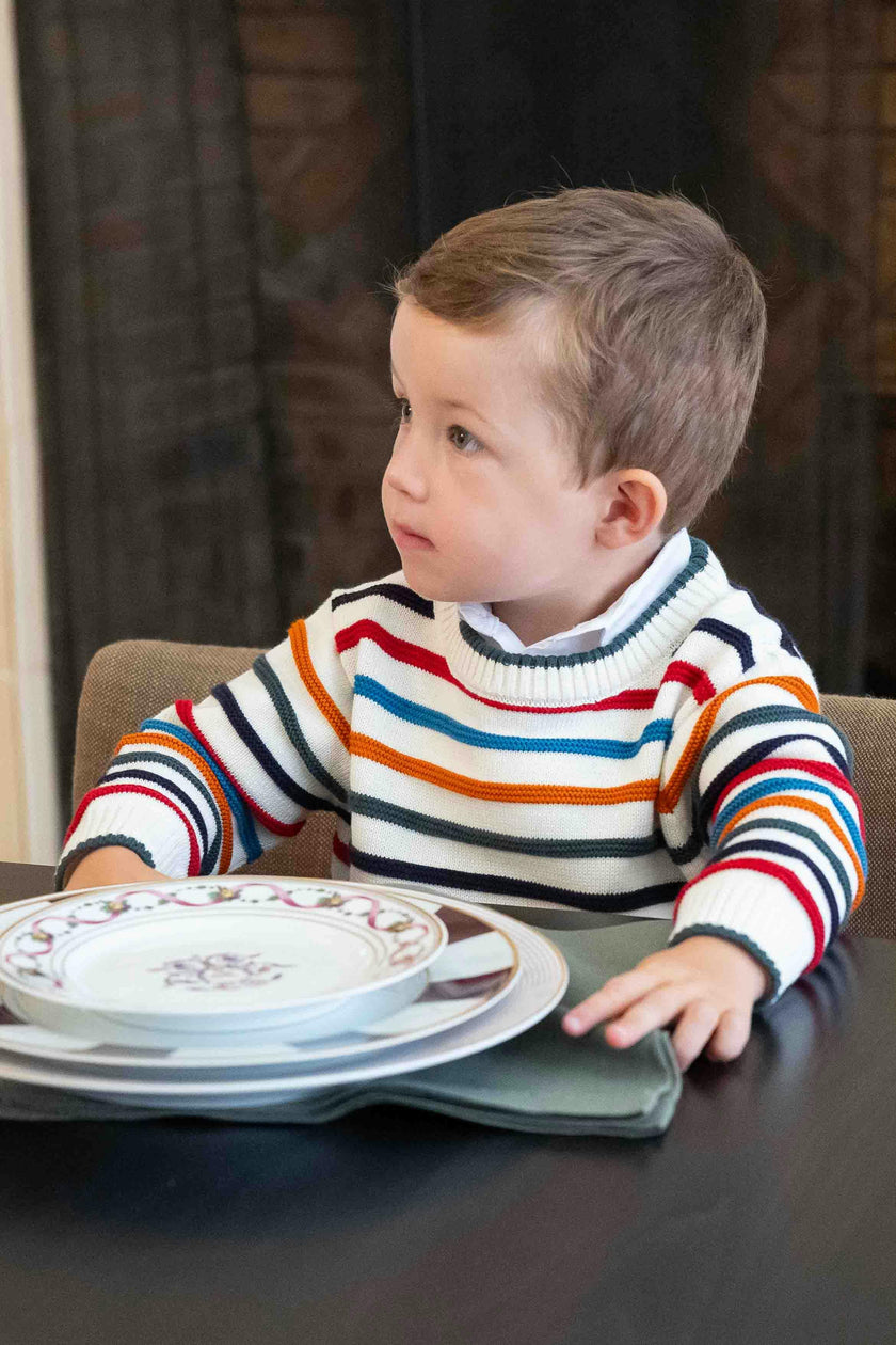Sweater With Raised Stripes