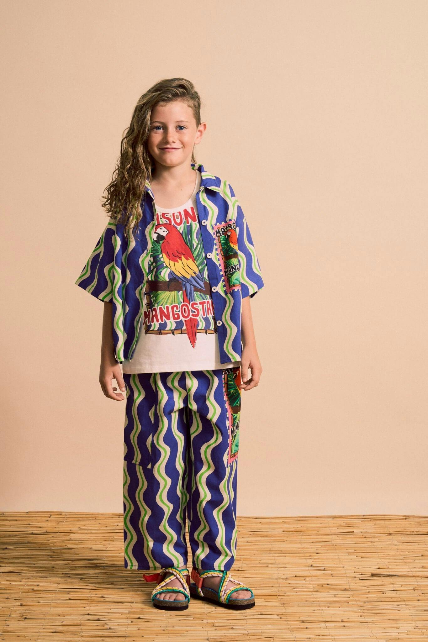 LOROS WAVY SHIRT BLUE