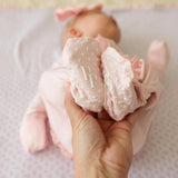 Sweet Pink Footie Ruffled Zippered One Piece