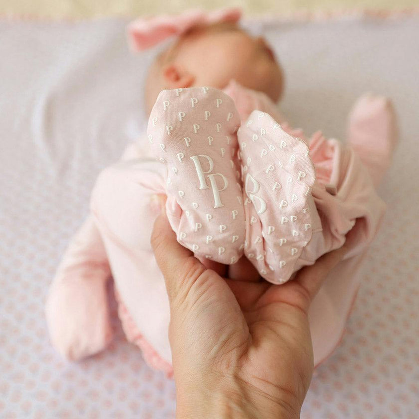 Sweet Pink Footie Ruffled Zippered One Piece