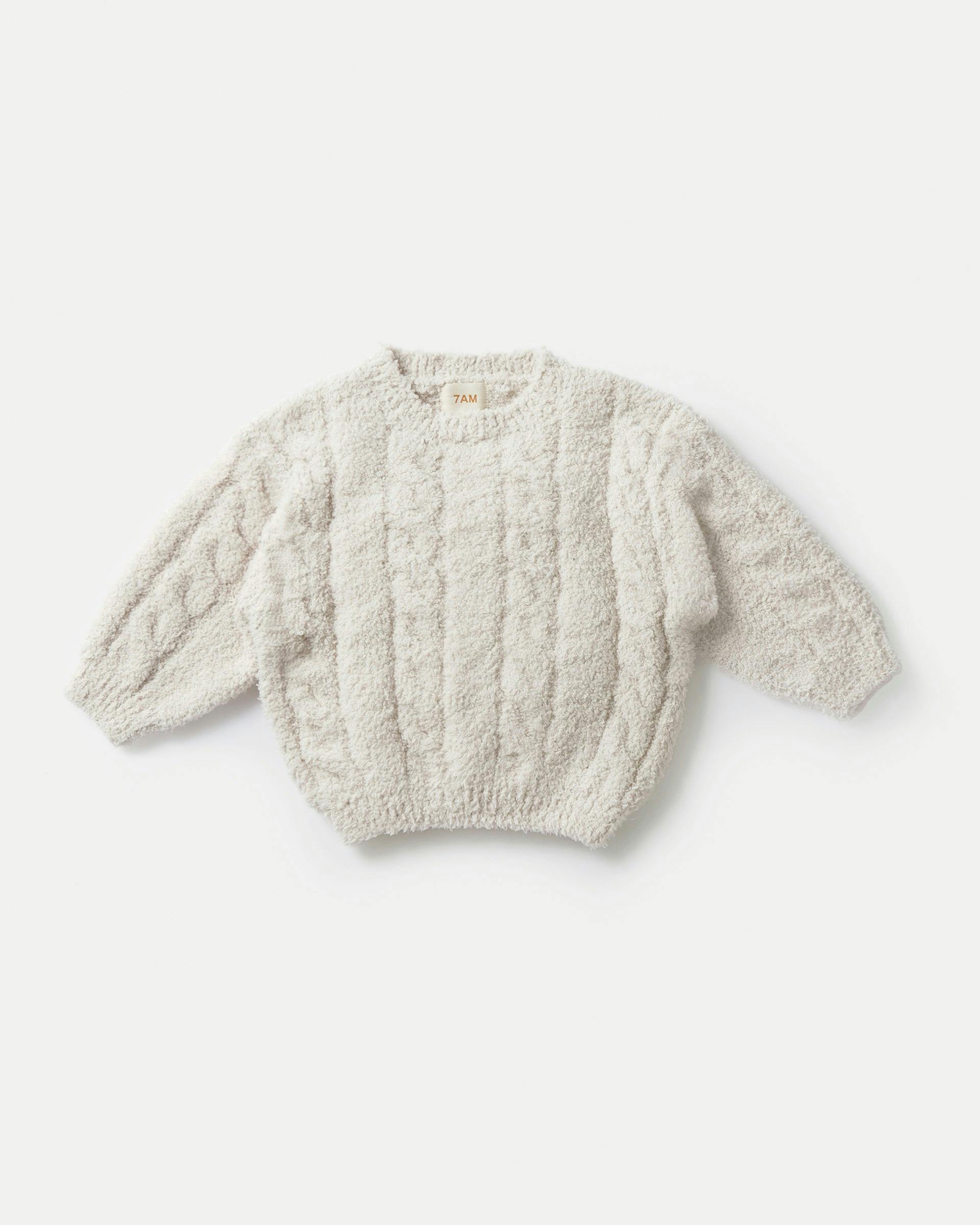 Boxy Cable Sweater • Fuzzy